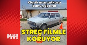 Klasik araç tutkusu bunu yaptırdı! Streç filmle koruyor