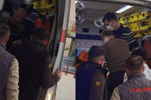 Motosikletiyle Giderken Boynuna Saçma İsabet Etti
