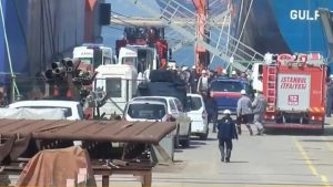 Tuzla Tersanesi'ndeki bir gemide gaz sıkışması sonucu patlama meydana geldi: 5 işçi yaralandı