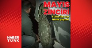 Van'da mayıs karı! Zincir taktılar